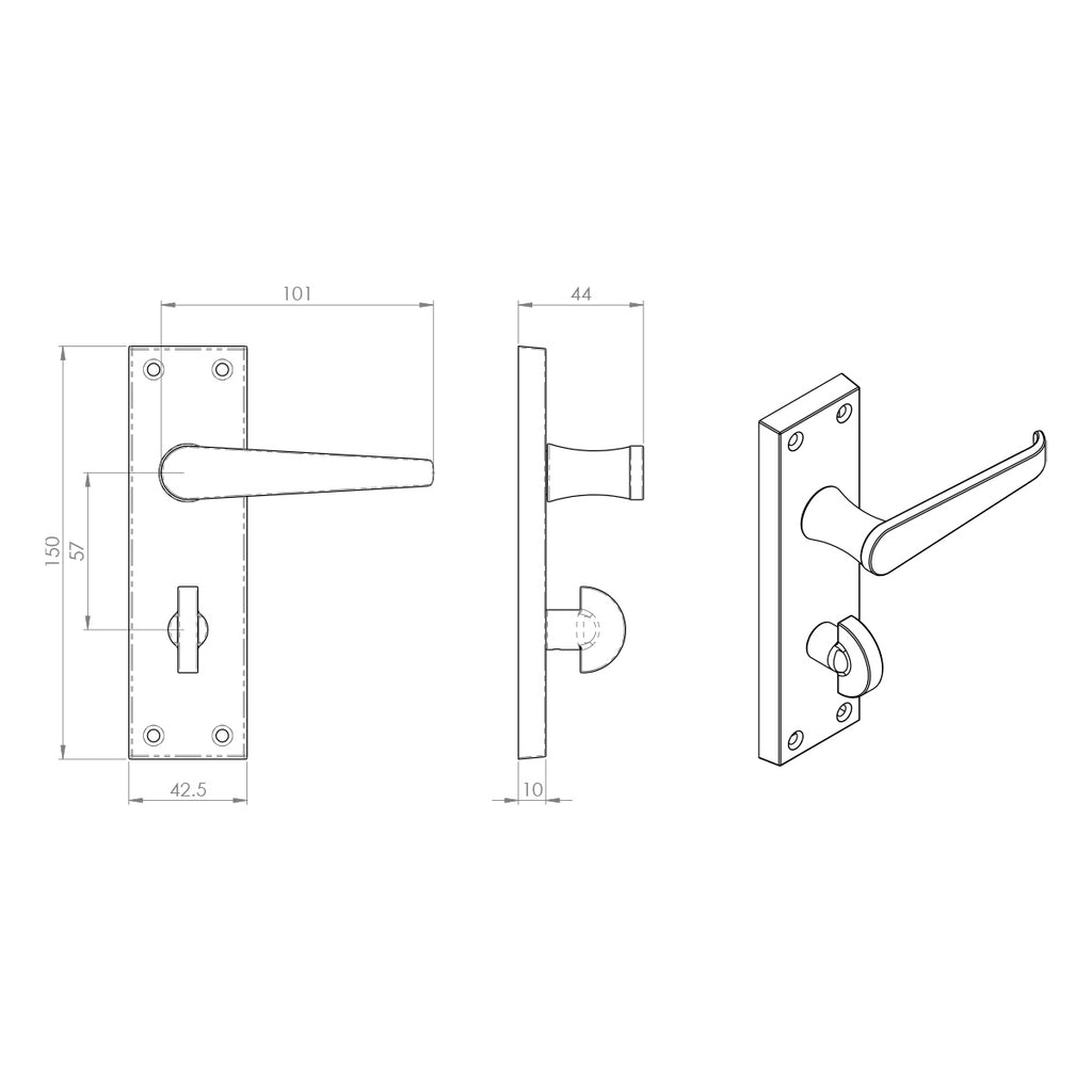 M30wc Victorian Lever Handles - 3 Finishes