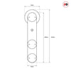 Double Glass Sliding Door - Solaris Tubular Stainless Steel Sliding Track & Birch Tree 8mm Obscure Glass - Obscure Printed Design