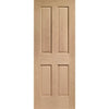 Bespoke Thrufold Victorian Oak 4 Panel Folding 2+2 Door - No Raised Mouldings