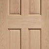 Bespoke Thruslide Victorian Oak 4 Panel - 3 Sliding Doors and Frame Kit - Prefinished