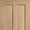 Bespoke Thrufold Victorian Oak 4 Panel Folding 3+2 Door - No Raised Mouldings