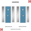 Aruba 1 Urban Style Composite Front Door Set with Double Side Screen - Mirage Glass - Shown in Pastel Blue