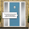 Aruba 1 Urban Style Composite Front Door Set with Double Side Screen - Mirage Glass - Shown in Pastel Blue