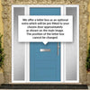 Aruba 1 Urban Style Composite Front Door Set with Double Side Screen - Mirage Glass - Shown in Pastel Blue