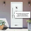 Aruba 3 Urban Style Composite Front Door Set with Diamond Black Glass - Shown in White