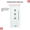 Aruba 3 Urban Style Composite Front Door Set with Diamond Black Glass - Shown in White