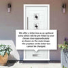 Aruba 3 Urban Style Composite Front Door Set with Diamond Black Glass - Shown in White