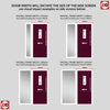 Catalina 1 Urban Style Composite Front Door Set with Single Side Screen - Kupang Red Glass - Shown in Purple Violet