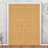 Valencia Flush Oak Internal Door Pair - Prefinished