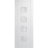 Six Folding Doors & Frame Kit - Vancouver 3+3 - Frosted Glass - White Primed