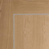 Bespoke Thruslide Varese Oak Flush - 3 Sliding Doors and Frame Kit - Aluminium Inlay - Prefinished