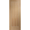 Bespoke Thruslide Varese Oak Flush 3 Door Wardrobe and Frame Kit - Aluminium Inlay - Prefinished