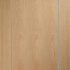 Bespoke Thruslide Varese Oak Flush - 3 Sliding Doors and Frame Kit - Aluminium Inlay - Prefinished