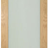 Five Folding Doors & Frame Kit - Walden Oak 3+2 - Frosted Glass - Unfinished