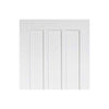 Double Sliding Door & Wall Track - Coventry Panel Doors - White Primed