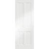 Pass-Easi Four Sliding Doors and Frame Kit - Victorian Shaker 4 Panel Door - White Primed