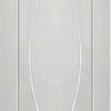 Double Sliding Door & Wall Track - Pesaro Flush Doors - White Primed