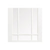 Four Folding Doors & Frame Kit - Downham 2+2 - Bevelled Clear Glass - White Primed