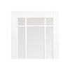 Three Folding Doors & Frame Kit - Downham 3+0 - Bevelled Clear Glass - White Primed