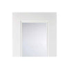 Single Sliding Door & Wall Track - Eindhoven  1 Pane Door - Clear Glass - White Primed