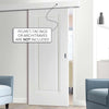 Single Sliding Door & Wall Track - Eindhoven 1 Panel Door - White Primed