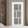 Handmade Eco-Urban Milan 6 Pane Solid Wood Internal Door UK Made DD6422SG Frosted Glass - Eco-Urban® Cloud White Premium Primed