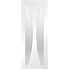 Verona White Primed Door Pair - Clear Glass