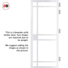 Bespoke Room Divider - Eco-Urban® Leith Door Pair DD6316C - Clear Glass with Full Glass Side - Premium Primed - Colour & Size Options