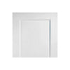 Double Sliding Door & Wall Track - Montpellier 3 Panel Doors - White Primed