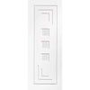 Double Sliding Door & Wall Track - Altino Door - Clear Glass - White Primed