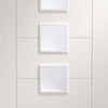 Three Sliding Wardrobe Doors & Frame Kit - Palermo Door - Obscure Glass - White Primed