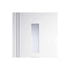 Two Sliding Wardrobe Doors & Frame Kit - Sierra Blanco Door - Frosted Glass - White Painted