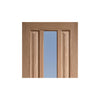 Kilburn 1 Pane Oak Absolute Evokit Single Pocket Door Details - Clear Glass