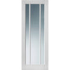 Bespoke Thruslide Worcester 3L 4 Door Wardrobe and Frame Kit - Clear Safety Glass - White Primed