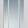 Three Sliding Doors and Frame Kit - Worcester 3L Door - Clear Glass - White Primed