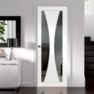 Image: Verona modern door with contemporary style clear glazing