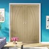 Prefinished Bespoke Salerno Oak Flush Door Pair - Choose Your Colour